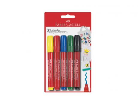 Imagen de MARCADOR PARA TELA FABER CASTELL 5PCS