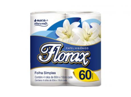 PAPEL HIG FLORAX MAX SUAVE 04X60 MT