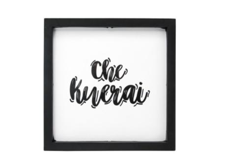 Imagen de PORTA RETRATO CUADRADO \\"CHE KUERAI\\" (25X25X2) NEGRO