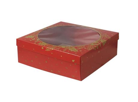 Imagen de CAJA TORTA REI BRILLO CON VISOR 25X25X10