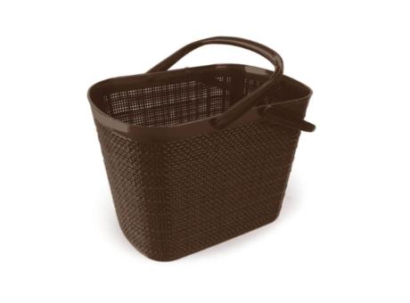 CESTA DE YUTE PLÁSTICA MARRÓN CON 2 ASAS R. 277/M NITRON
