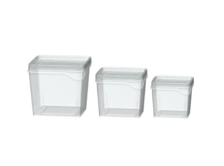 CONJUNTO DE RECIPIENTES CUADRADOS CON 3 PIEZAS - 250ML / 450ML / 800ML R: 324.006.001 NITRON XX