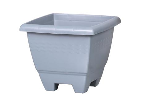 PLANTERA CUADRADA GRANDE 14,5 L GRIS R. 470 PLASNEW