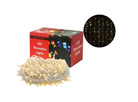 Imagen de LUCES DE NAVIDAD CASCADA CABLE TRANSPARENTE, LUZ AMARILLA