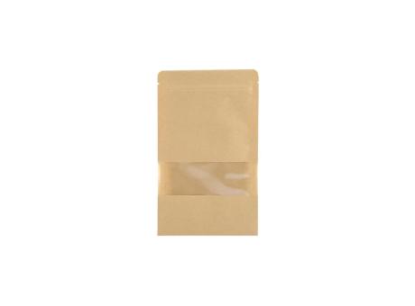 BOLSA DE PAPEL KRAFT CON VISOR, 18*25+4CM, 25 PIEZAS POR PAQUETE S0051