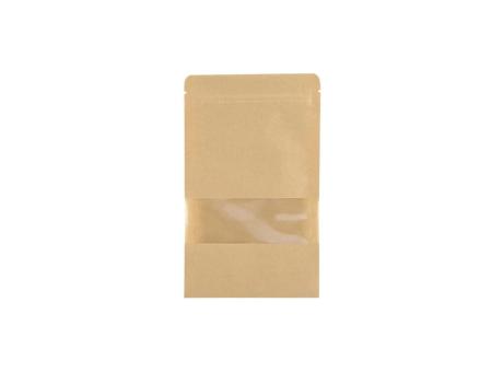 Imagen de BOLSA DE PAPEL KRAFT CON VISOR, 20*30+5CM, 25 PIEZAS POR PAQUETE S0052