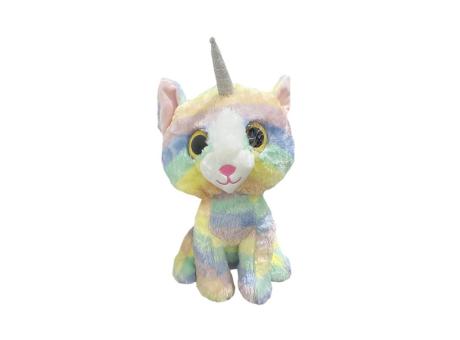 Imagen de ZZ PELUCHE UNICORNIO COLORIDO OJOS GRANDES