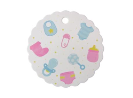 ETIQUETA CIRCULAR BEBE 10P (6.5CM) BLANCO