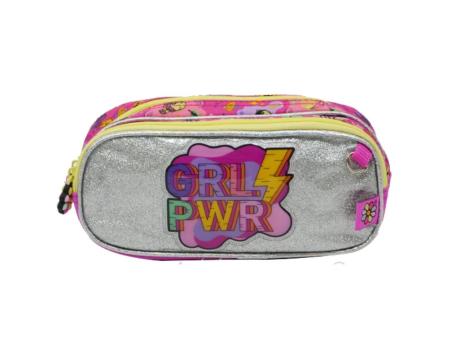 Imagen de CARTUCHERA BRILLO GIRL POWER DOBLE CIERRE CHENSON