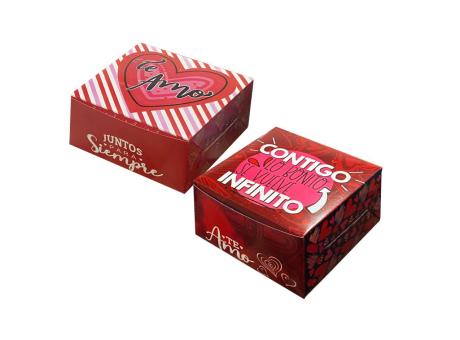 Imagen de CAJA AMOR CON FRASES 16,5X16X5X9CM - PY
