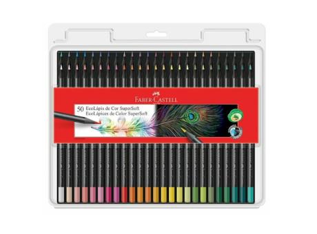 ECOLAPICES DE COLOR SUPERSOFT FABER CASTELL 50PCS