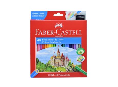 LAPIZ COLOR FABER CASTELL 48 L ECO COLORES VIVOS 49PCS