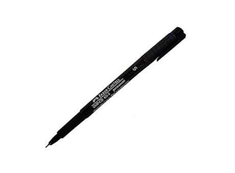 Imagen de MARCADOR FABER PERMANENTE NEGRO FINO MULTIMARK 421-S 12PZ/CJ