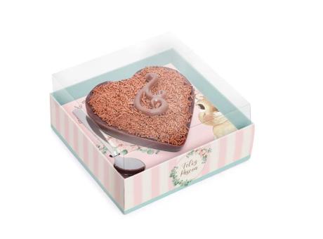 CAJA MEDIO HUEVO 250G CORAZON PASCUA BELLA