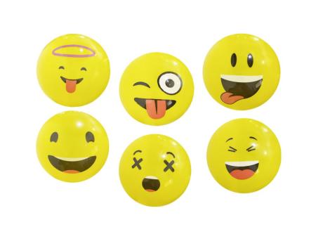 Imagen de PELOTA DE GOMA DISEÑO CARITAS EMOJI 9\"