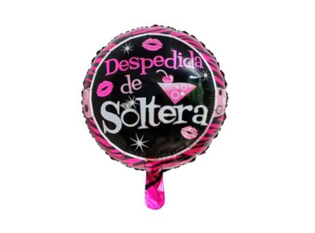 GLOBO CIRCULAR \\\"DESPEDIDA DE SOLTERA\\\" (45CM) PURPURA