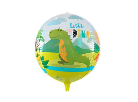 GLOBO CIRCULAR DINOSAURIOS (55CM) TRANSP.