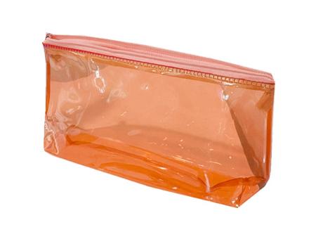 Imagen de CARTUCHERA PLASTICO (23X12X6) TRANSP./NARANJA