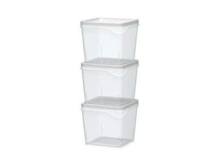 CONJUNTO CON 3 RECIPIENTES CUADRADOS P 450 ML R: 352.012.001 NITRON