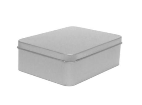 LATA RECTANGULAR 4P (12.5X4X9.5CM) PLATEADO