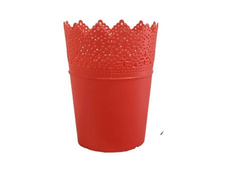 MACETA PLASTICA (12X9) ROJO