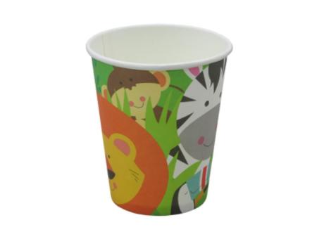 VASOS PAPEL ANIMALES 10P (200ML) VERDE
