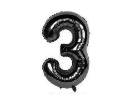 GLOBO INFLABLE 16' N.3 NEGRO