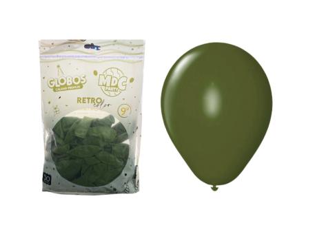 GLOBO MDC RETRO 9\" VERDE OLIVA