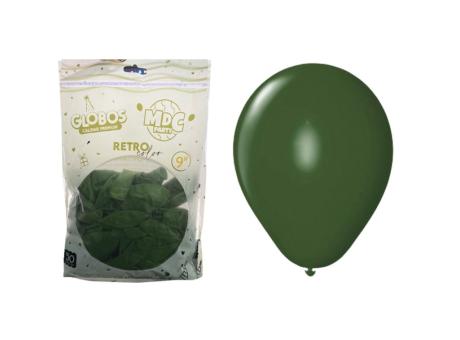 GLOBO MDC RETRO 9\\" VERDE OSCURO