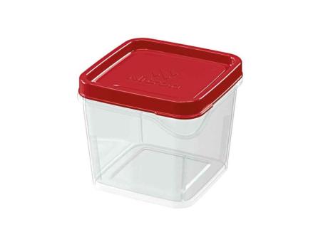 RECIPIENTE CUADRADO MODULAR PP 250ML ROJO R: 319.012.010 NITRON