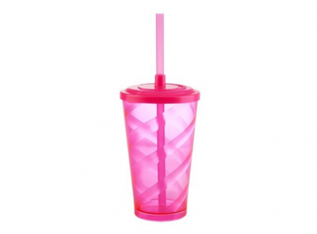 Imagen de VASO ACRILICO C/PAJITA R.2833 ROSA BEZAV/2833