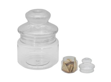 POTE PLASTICO (300ML) TRANSP.