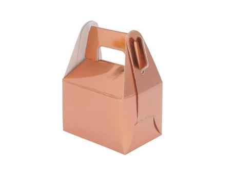 CAJITA PAPEL SOUVENIR 10P (7X11X5) ROSA DORADO