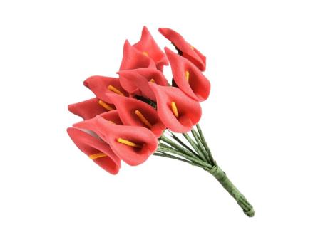 Imagen de FLOR ARTIFICIAL 12P (2.5CM) ROJO