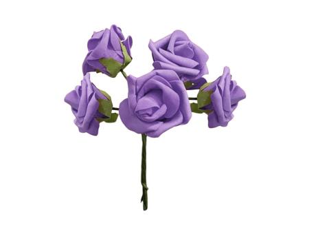 FLOR ARTIFICIAL 5P (4.5CM) PURPURA