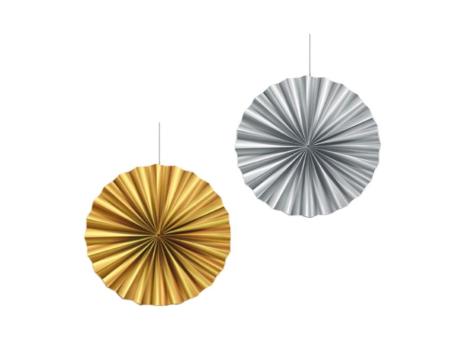 ABANICO CIRCULAR DORADO PLATA