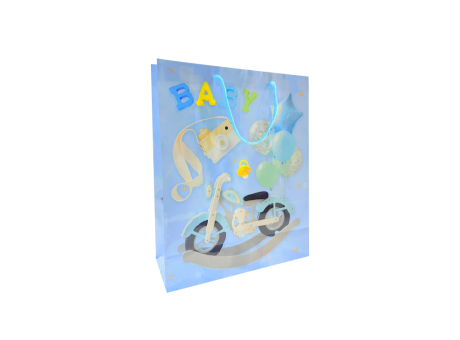 BOLSA PAPEL \\"BABY\\" (26X32X10) CELESTE