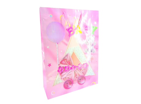 BOLSA PAPEL \"BABY\" (32X44X11) ROSADO