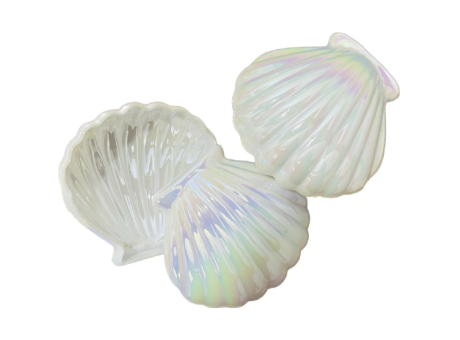 Imagen miniatura de CARAMELERO PLASTICO CONCHA 6P (7X7X4.5) BLANCO
