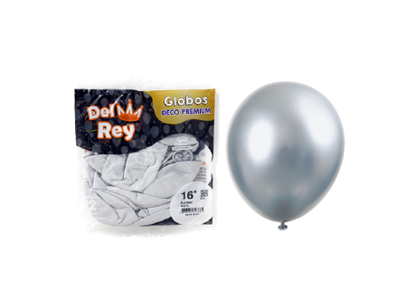 GLOBO DEL REY PLATINO PLATA 16 X12