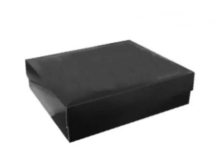 Imagen de CAJA DE REGALO NEGRO CON VISOR GRD 330X240X70X40MM