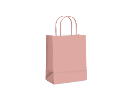 BOLSA PAPEL PQ LISO ROSE GOLD 21,5X15X8