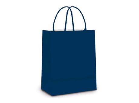 BOLSA PAPEL GG LISO AZUL MARINO 32X39X16