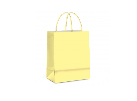 Imagen de BOLSA PAPEL GRD LISO AMARILLO BEBE 32X26,5X13