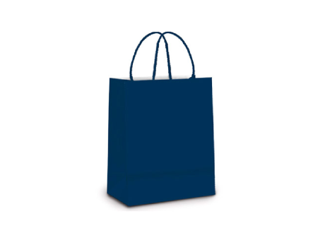 BOLSA PAPEL MD LISO AZUL MARINO 26X19,5X9,5