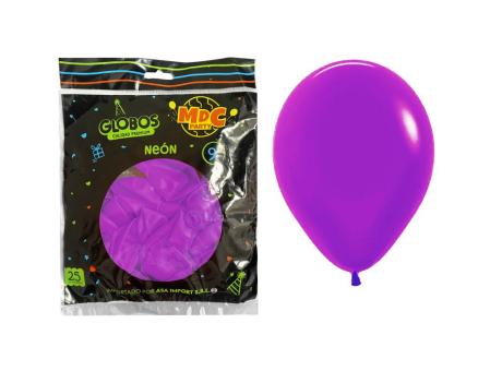 GLOBOS MDC NEON LILA 9\" A1150 X25