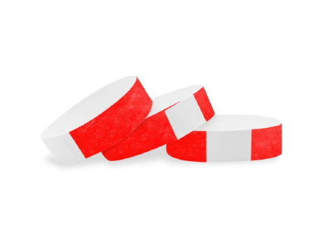 PULSERA RETA TYVEK ROJO C100