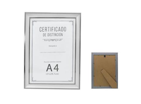 PORTA RETRATO RECTANGULO (21x29.7) BLANCO/PLATEADO