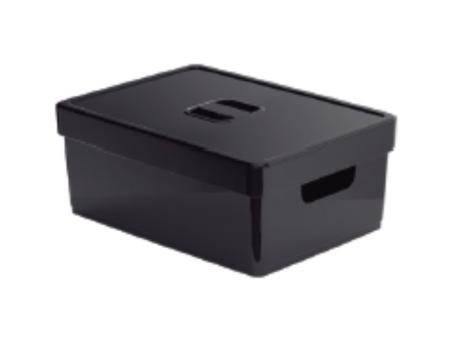 CAJA ORG. CON TAPA 16 LITROS NEGRO R. 503.006.003 NITRON