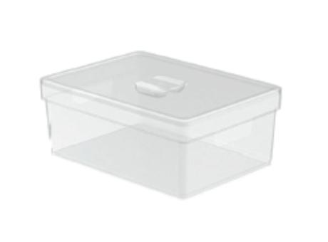 CAJA ORG. CON TAPA 16 LITROS TRANSPARENTE R. 503.006.001 NITRON